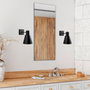 Opviq Lámpara de Pared Negra y Oro con Tapa de Cristal